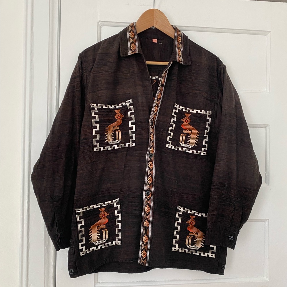 Vintage Guatamalen embroidered jacket/shirt